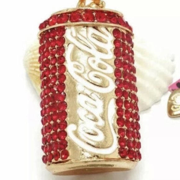 Betsey Johnson Coca Cola Coke Can Necklace NWT Perfect Cond 32" - Picture 1 of 3